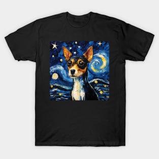 Toy Fox Terrier painted by Vincent Van Gogh T-Shirt